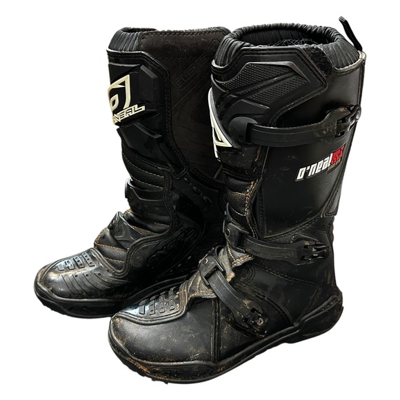 O'Neal Element Motocross Dirt Bike Riding Boots Black Mens Size US 5 Shoes - Picture 1 of 13